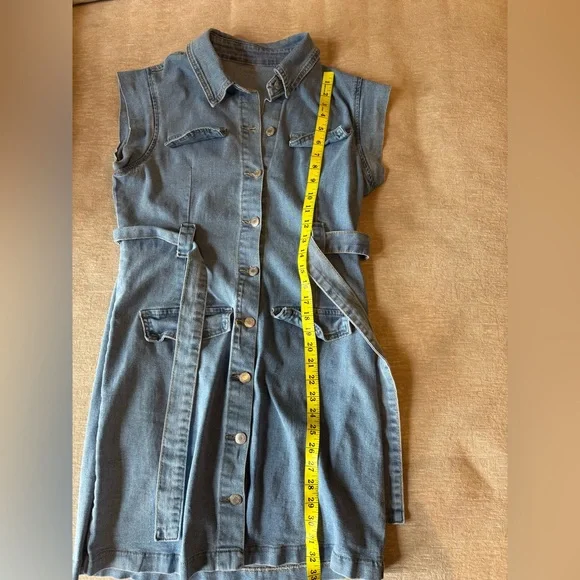 Women’s SHEIN Denim Button-Down Dress Size Large - Picture 8 of 10